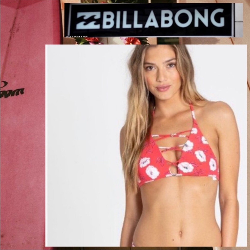NWT Billabong   High Neck Bikini Top